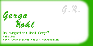 gergo mohl business card